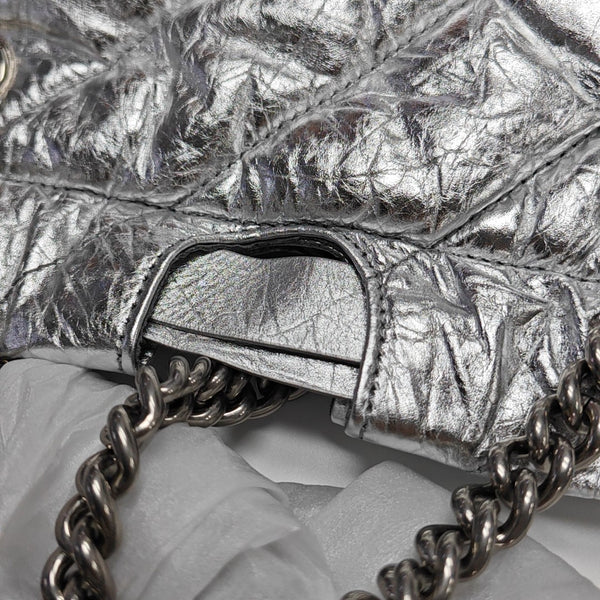 Crush Small Quilted Calfskin Silver