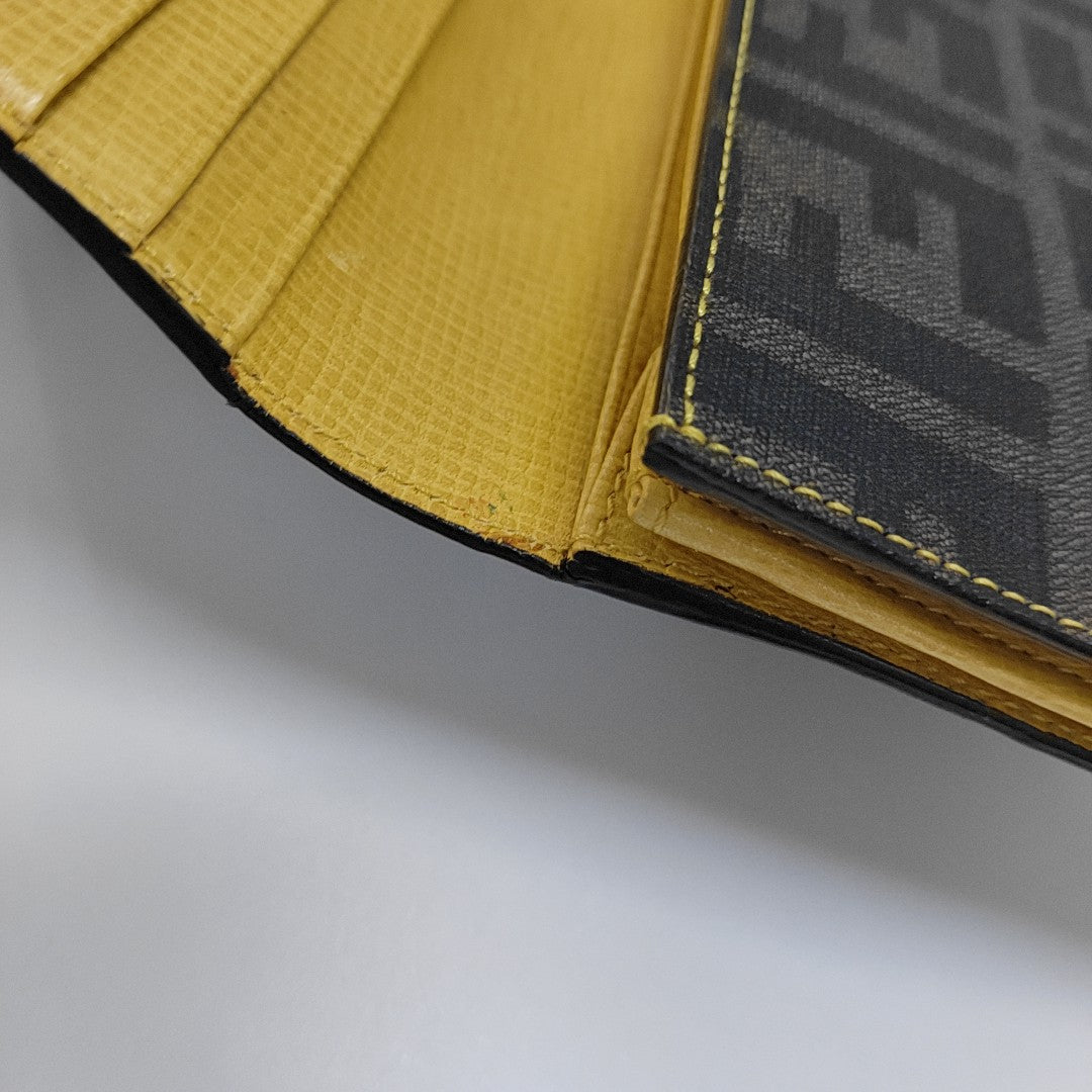 Coated Canvas Wallet Brown