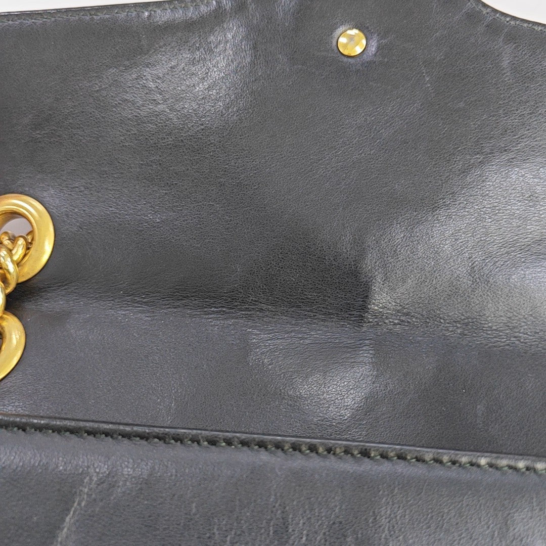 GG Marmont Medium Quilted Calfskin Black
