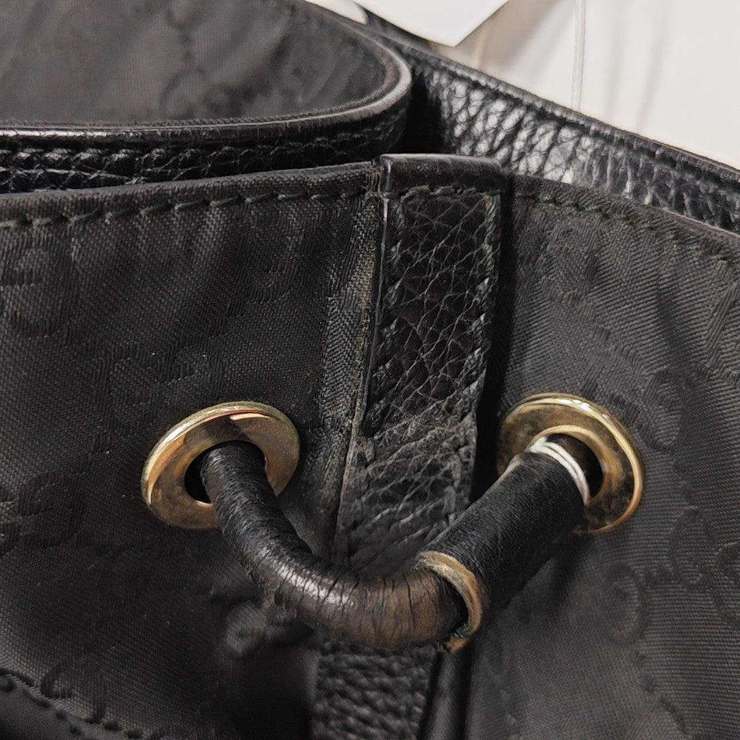 Monogram Canvas Tote Bag Black