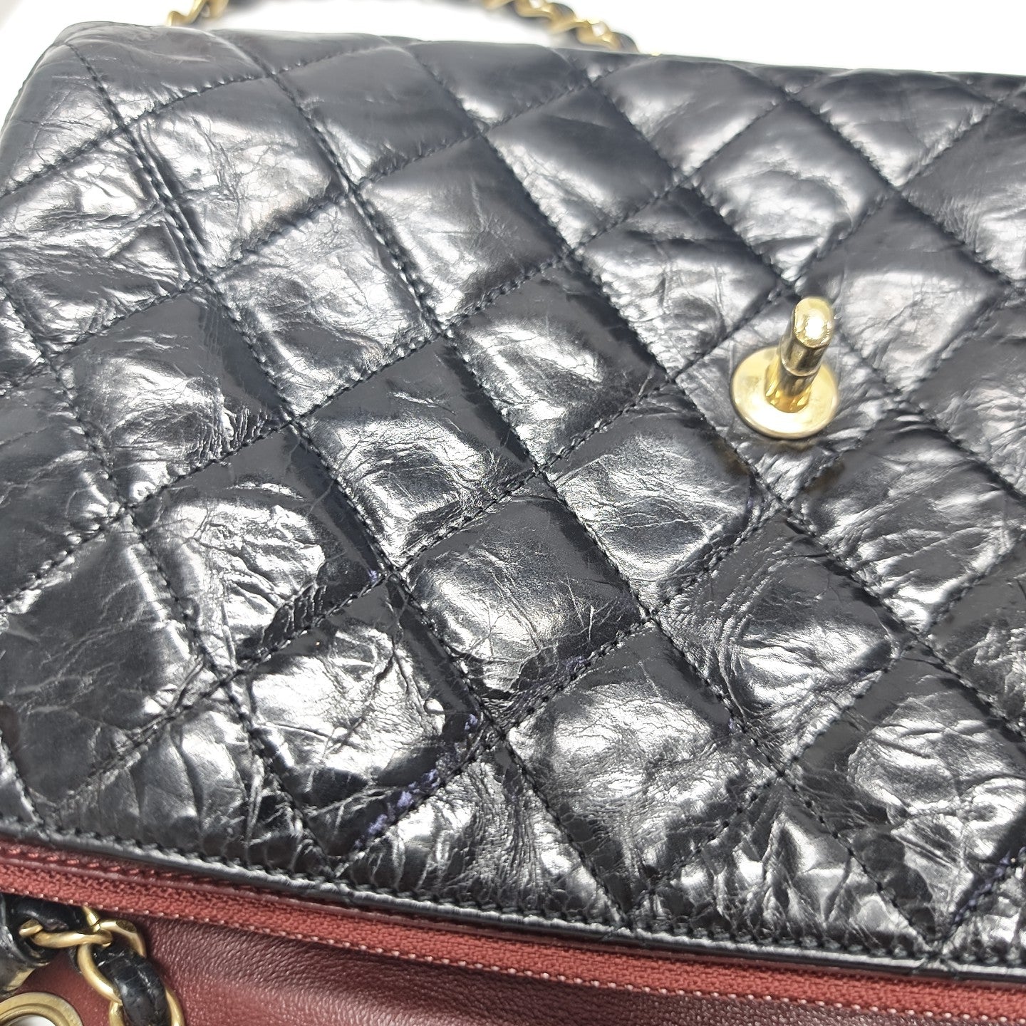 Quilted Calfskin Shoulder Bag Black