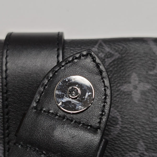 SAUMUR Monogram Coated Canvas Black