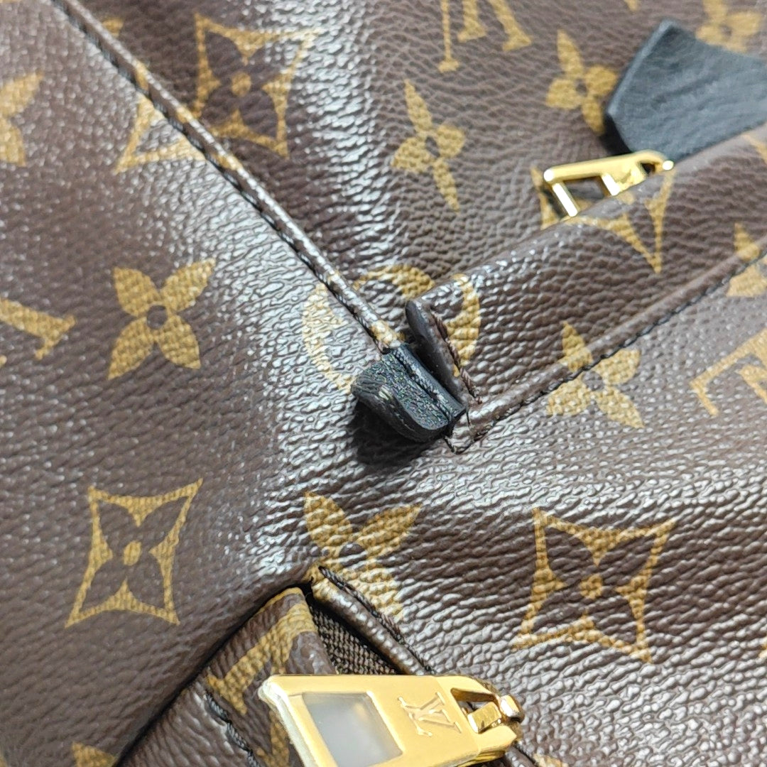 Authenticated pre-owned  PALM SPRINGS PM Monogram Coated Canvas Brown - Backpack at Looply