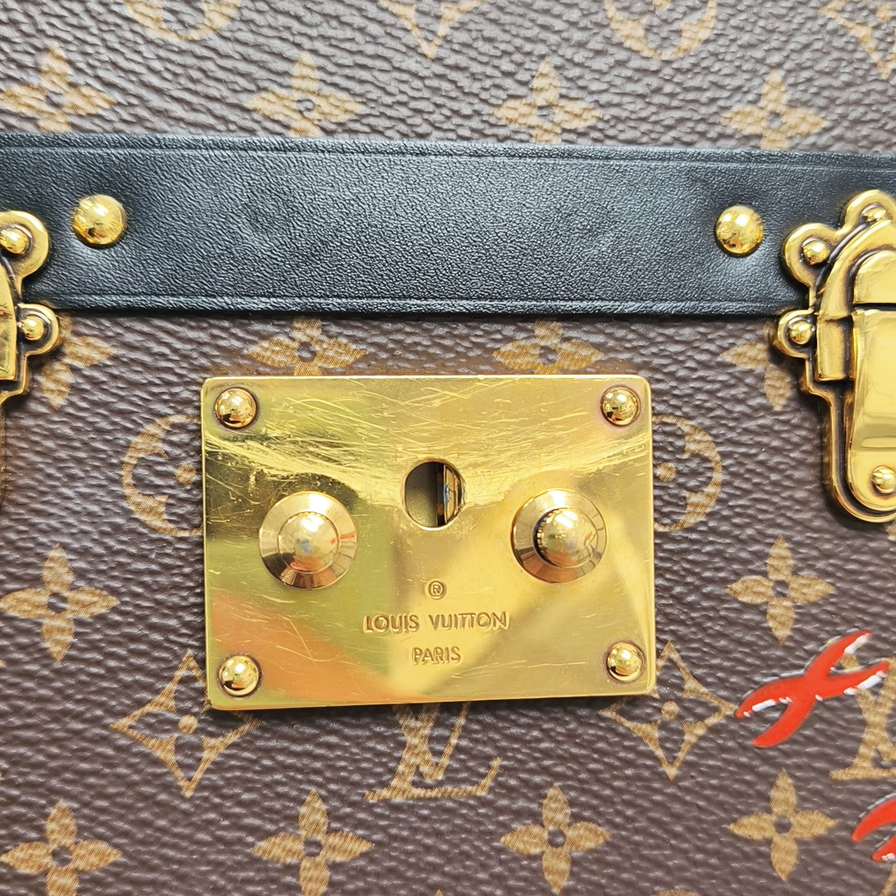 PETITE MALLE Monogram Coated Canvas Brown