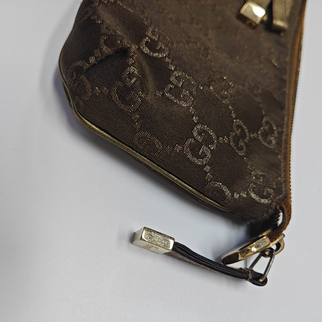Monogram Canvas Clutch Brown