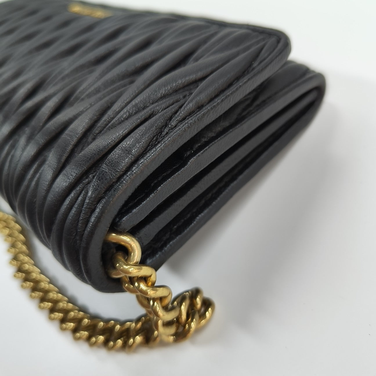 Quilted Lambskin Shoulder Bag Black