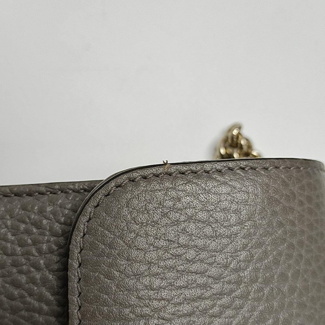Interlocking G Small Calfskin Gray
