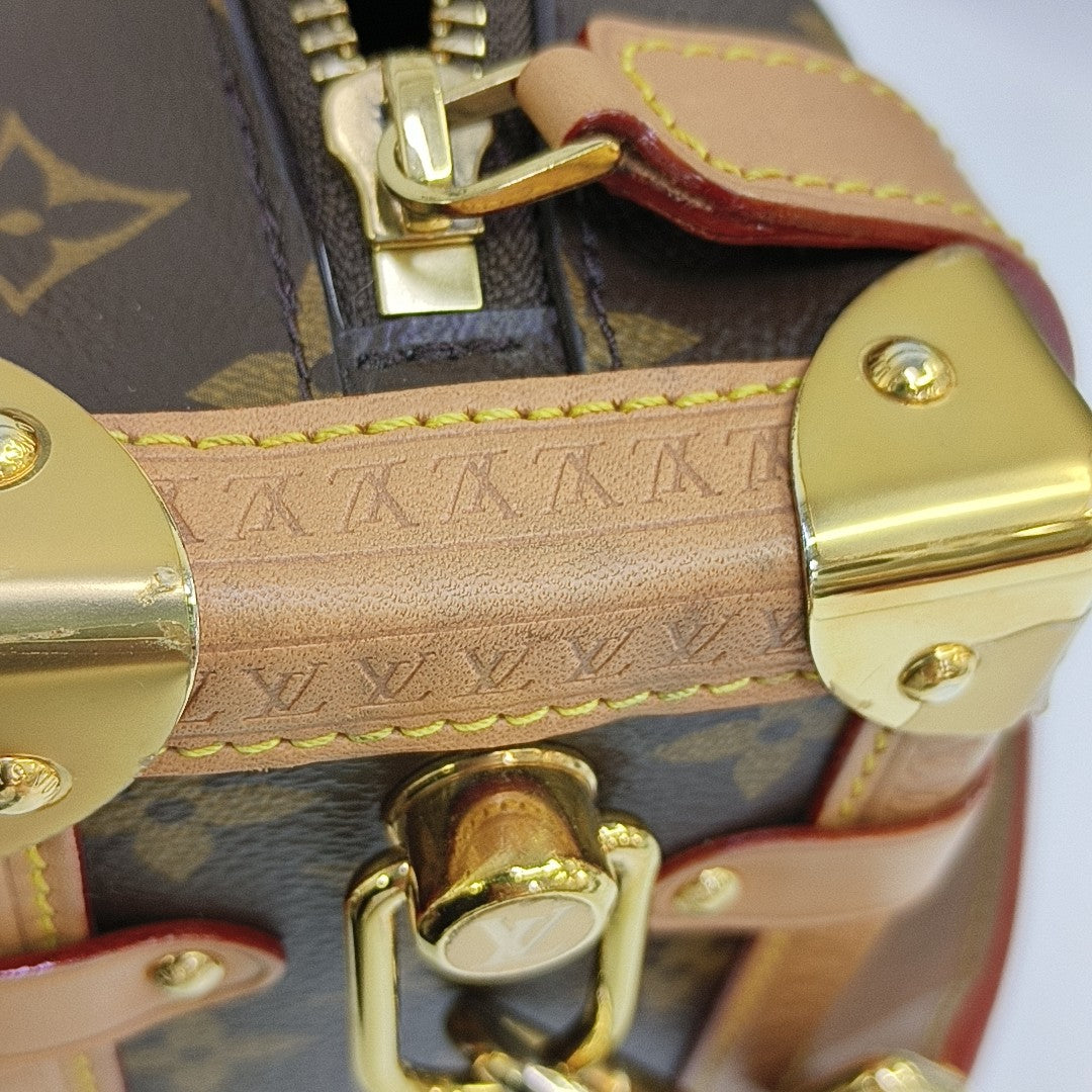 SIDE TRUNK MM Monogram Coated Canvas Brown