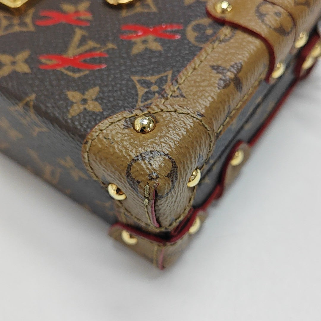 PETITE MALLE Monogram Coated Canvas Brown