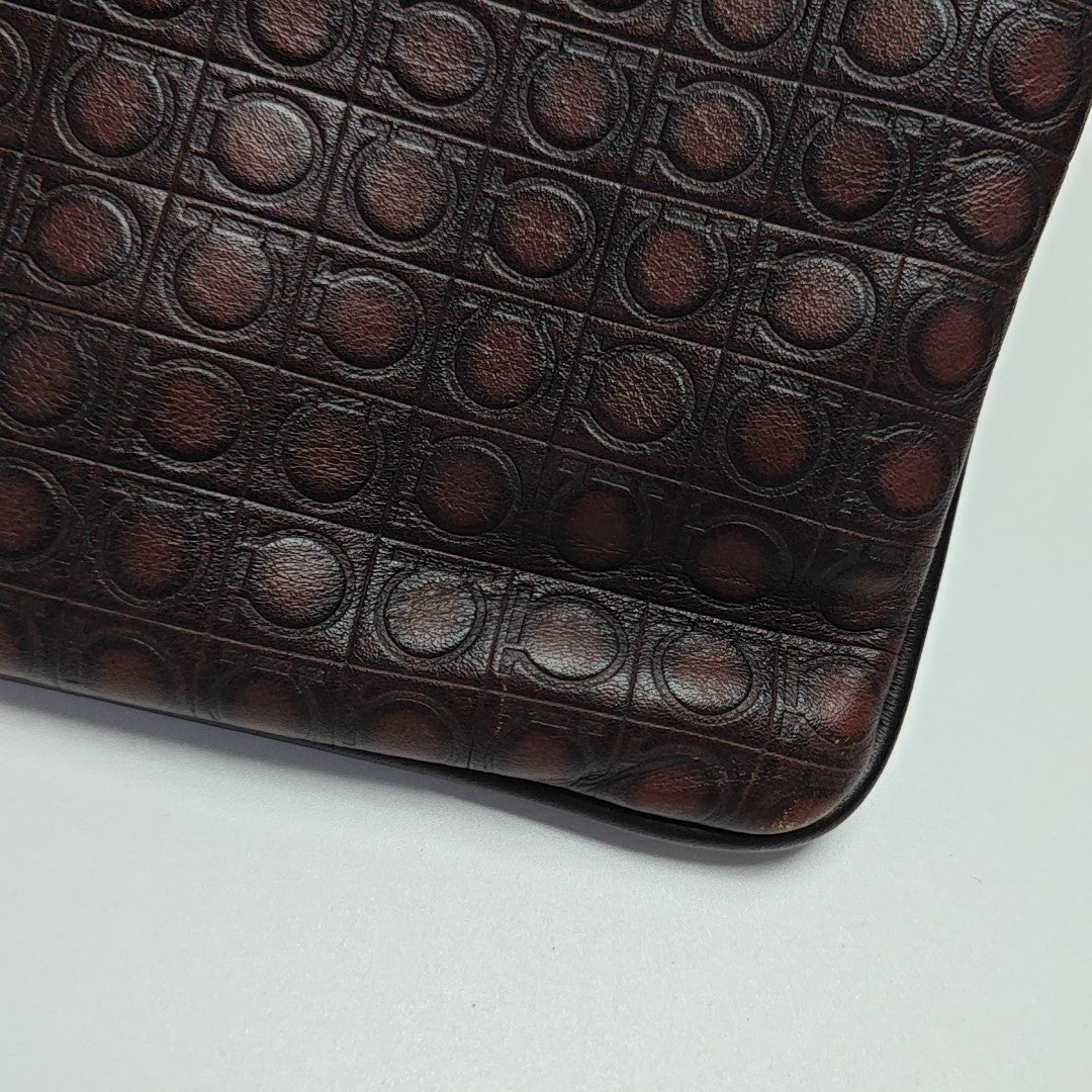 Calfskin Crossbody Bag Brown