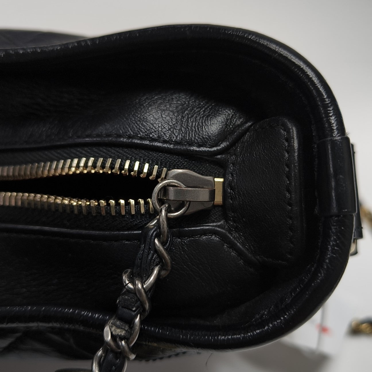 GABRIELLE Small Quilted Vintage Calf Black