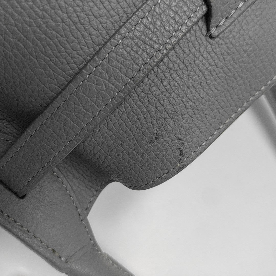 Authenticated pre-owned  BIG BAG Nano Calfskin Gray - Bucket Bag at Looply