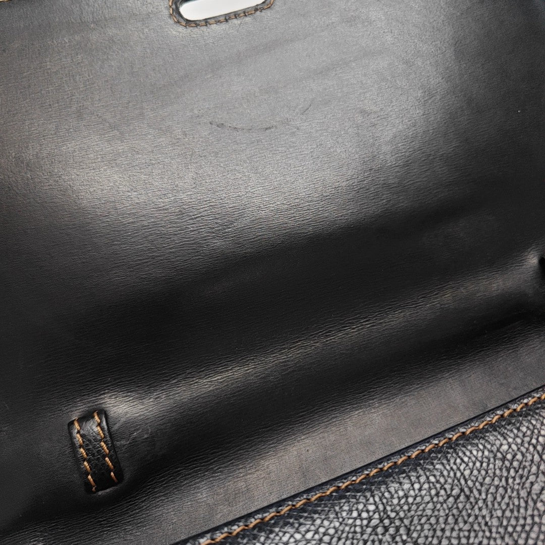 Calfskin Shoulder Bag Black