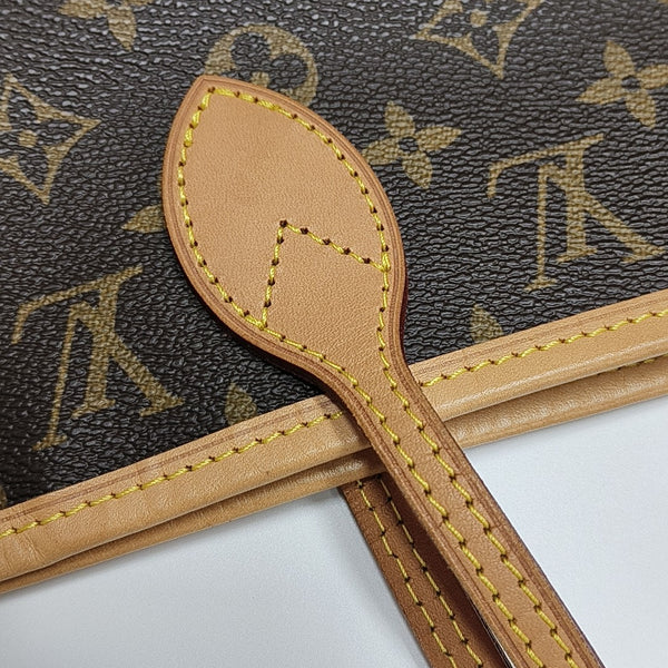NEVERFULL MM Monogram Coated Canvas Brown