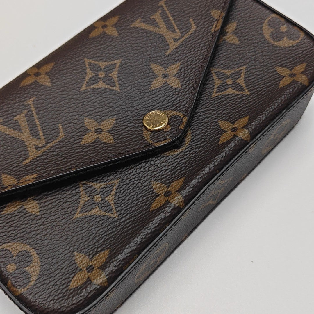 FÉLICIE Monogram Coated Canvas Brown