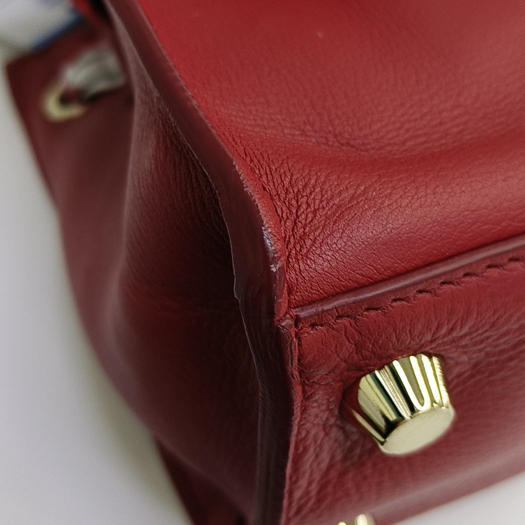 Calfskin Tote Bag Red