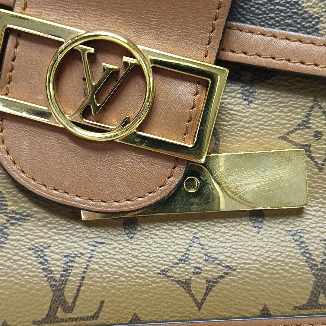 DAUPHINE Mini Monogram Coated Canvas Brown
