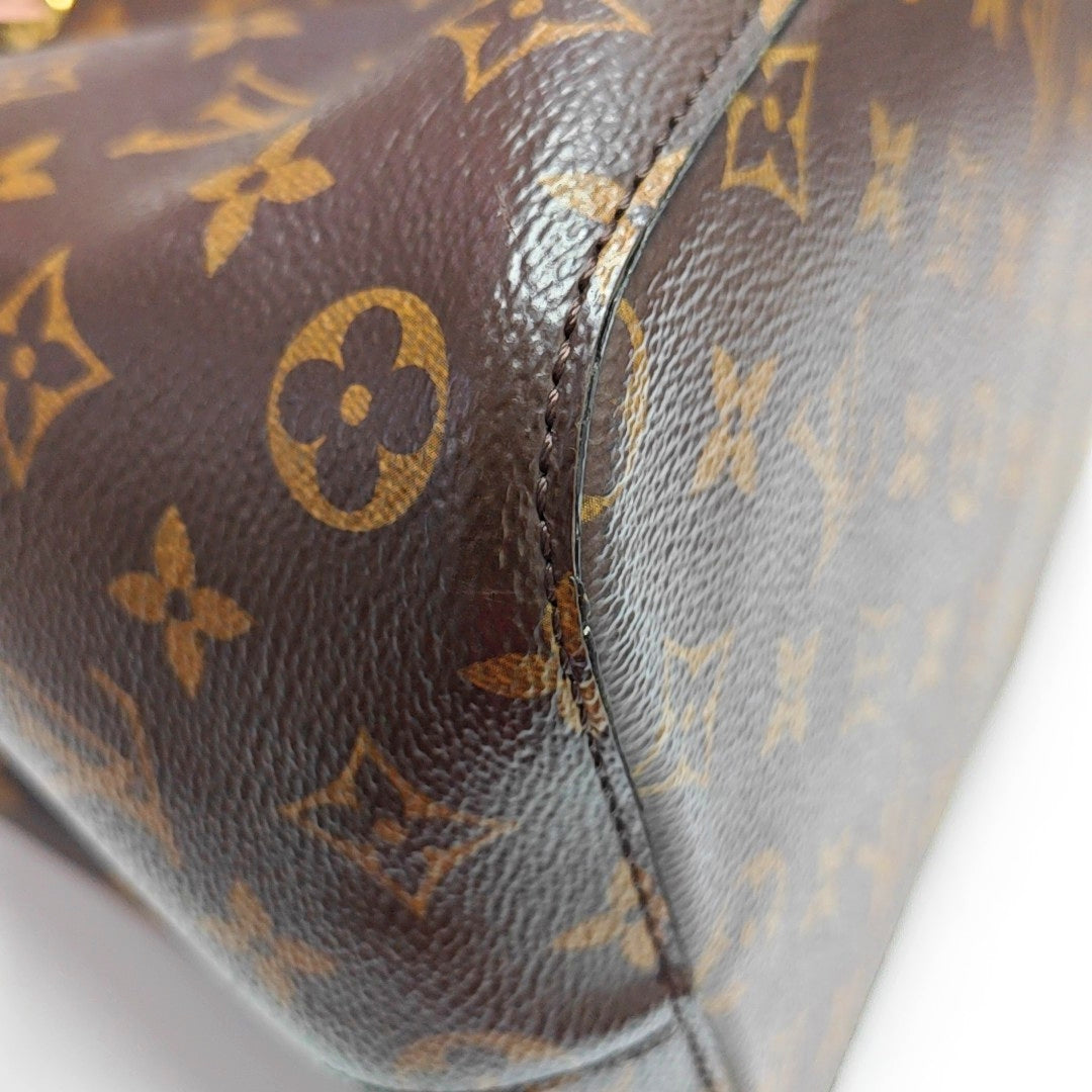 NÉONOÉ MM Monogram Coated Canvas Brown