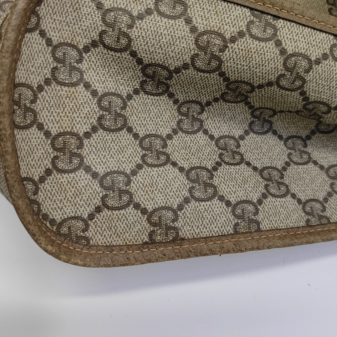 Monogram Coated Canvas Tote Bag Beige
