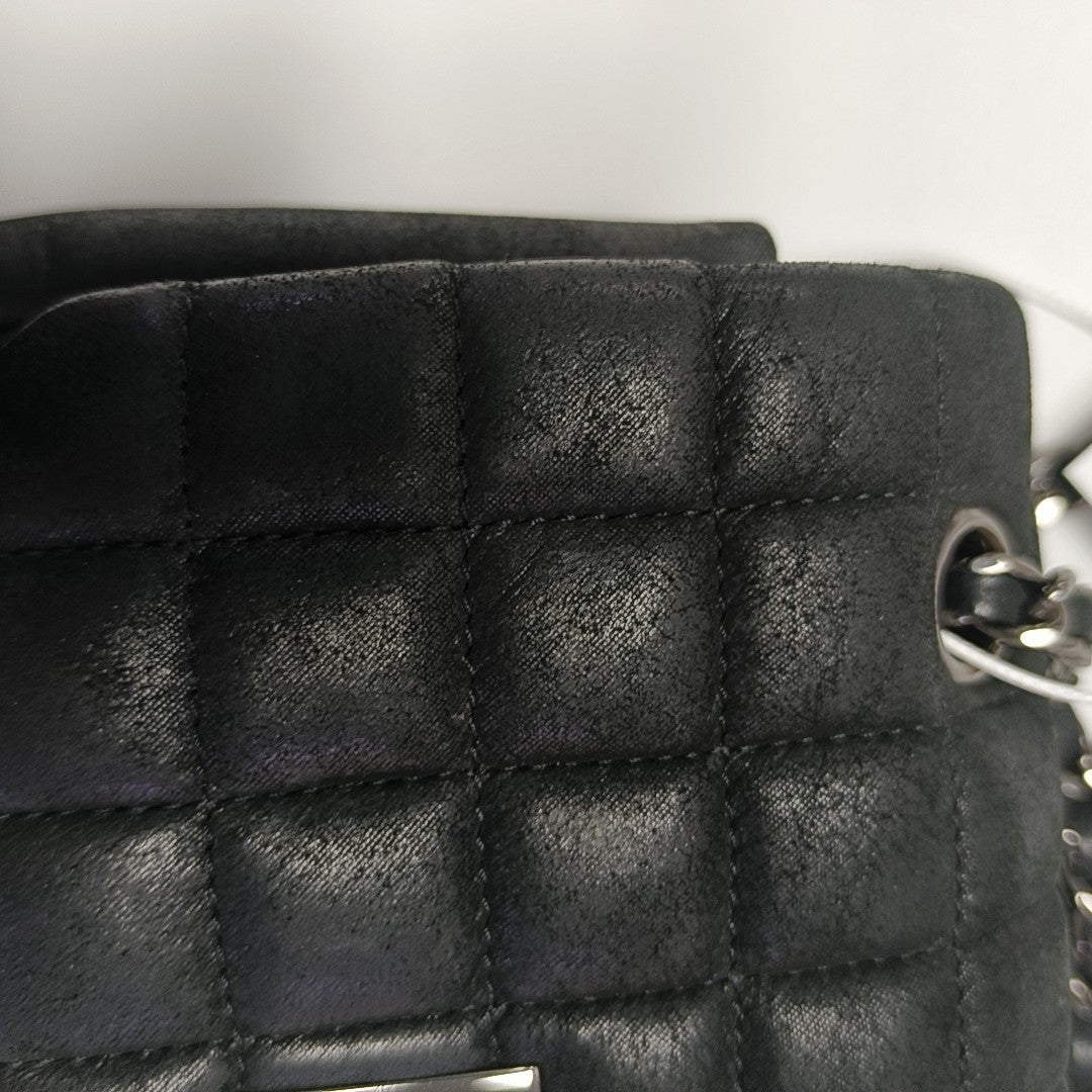 Quilted Calfskin Shoulder Bag Black