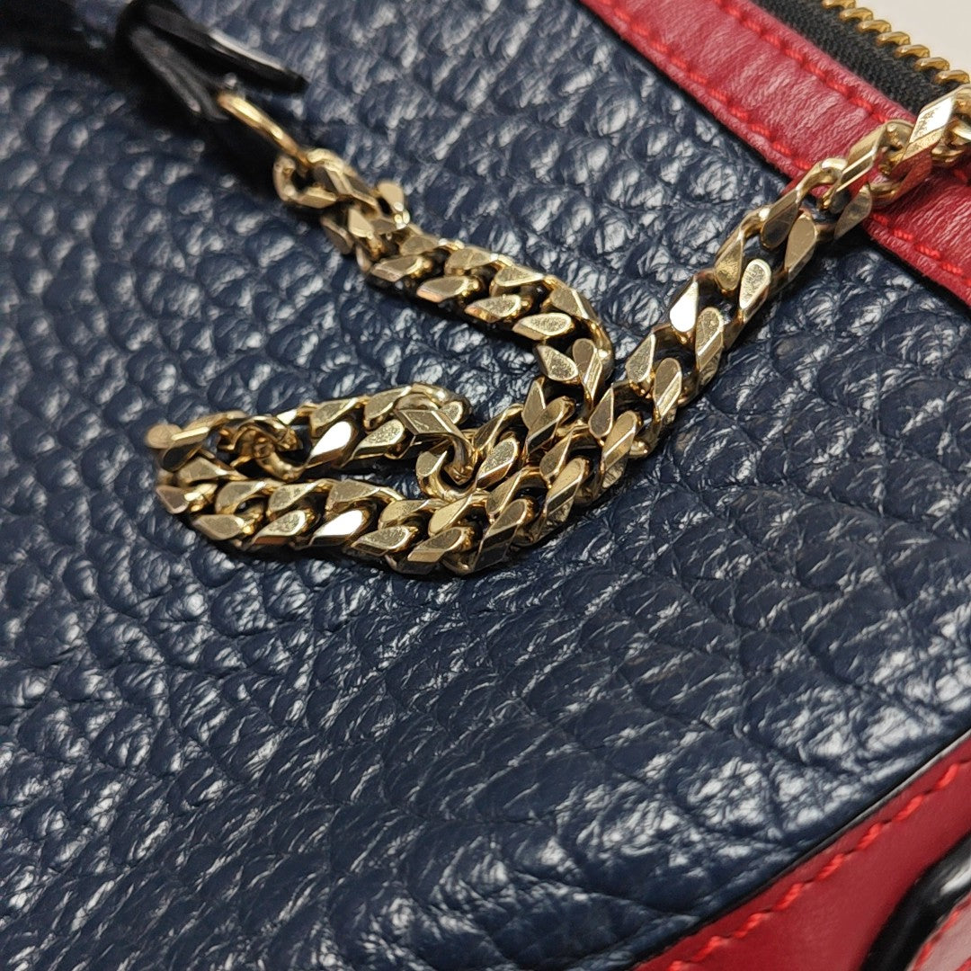 Calfskin Shoulder Bag Blue