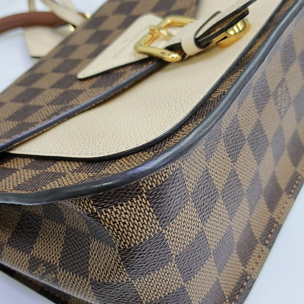 BEAUMARCHAIS Damier Ebene Coated Canvas Brown