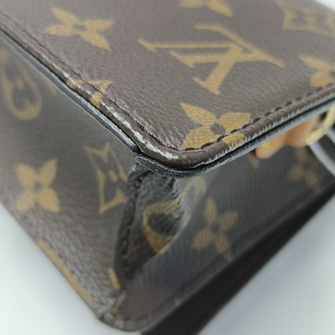Lily Monogram Coated Canvas Brown