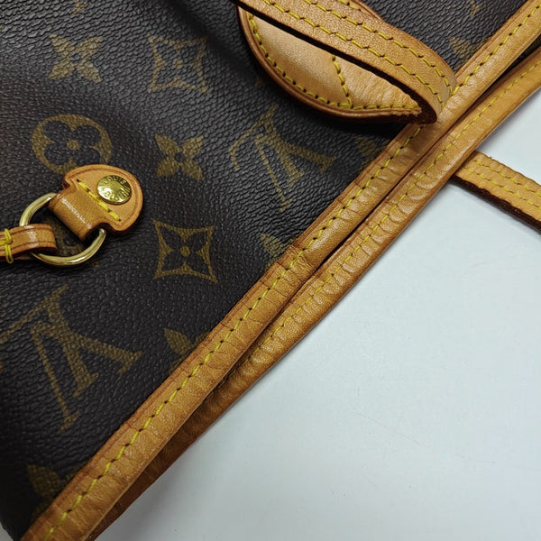 NEVERFULL MM Monogram Coated Canvas Brown