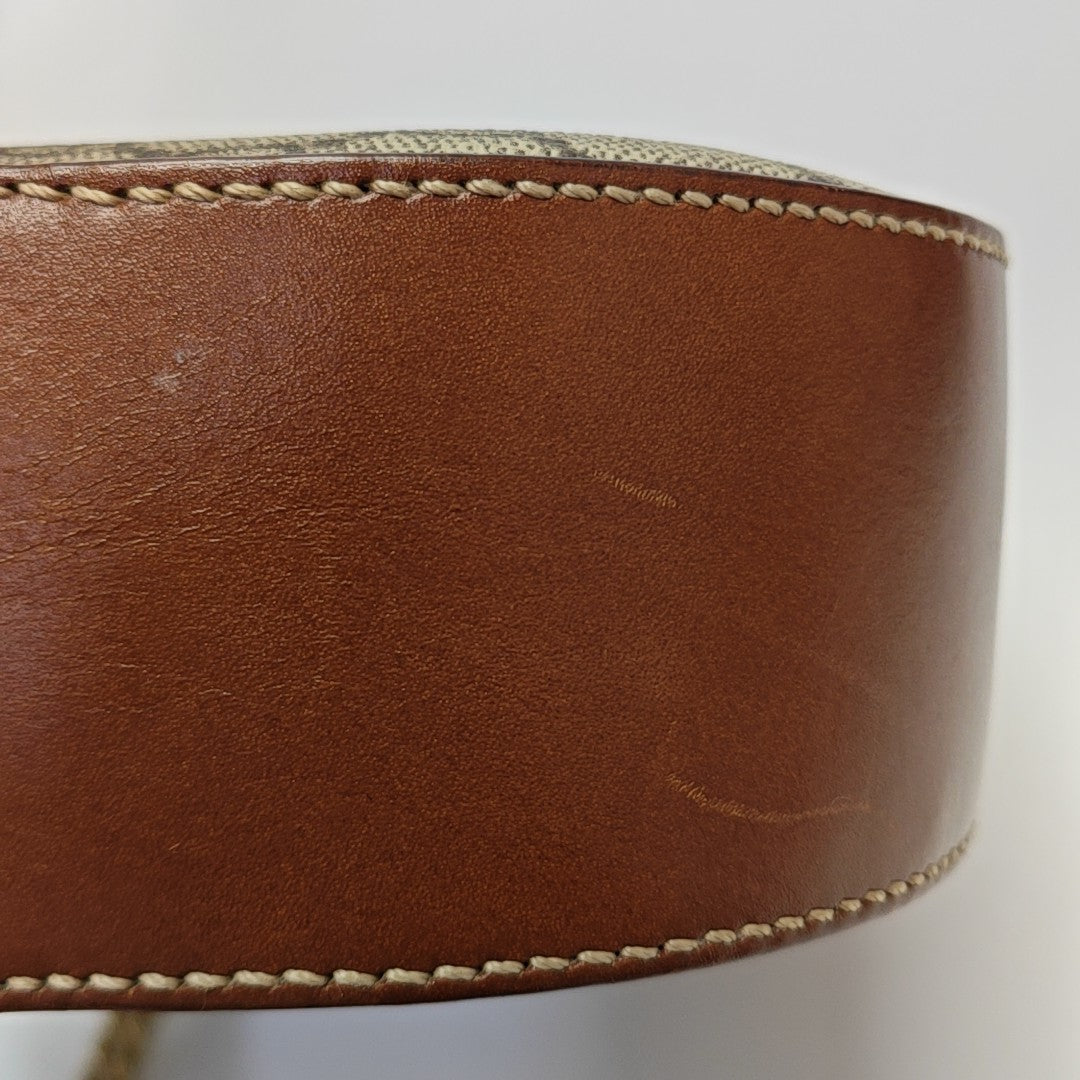Monogram Coated Canvas Shoulder Bag Beige