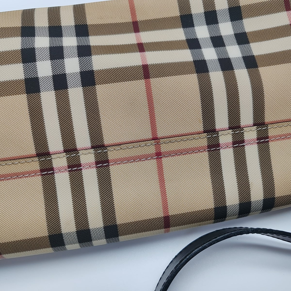 Coated Canvas Shoulder Bag Brown