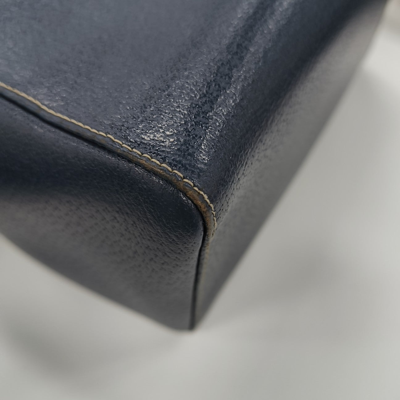 Calfskin Top Handle Bag Blue