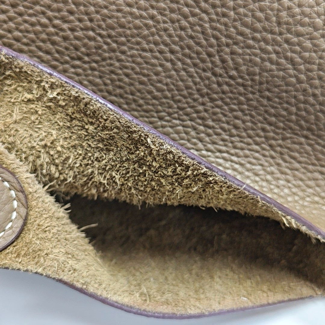 Authenticated pre-owned  Picotin Lock 18 Clemence Grey - Bucket Bag at Looply