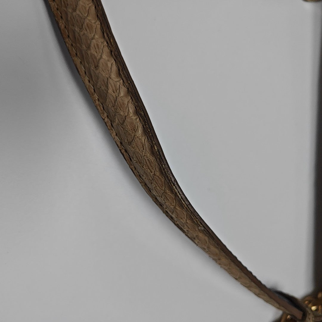 Leather Shoulder Bag Beige