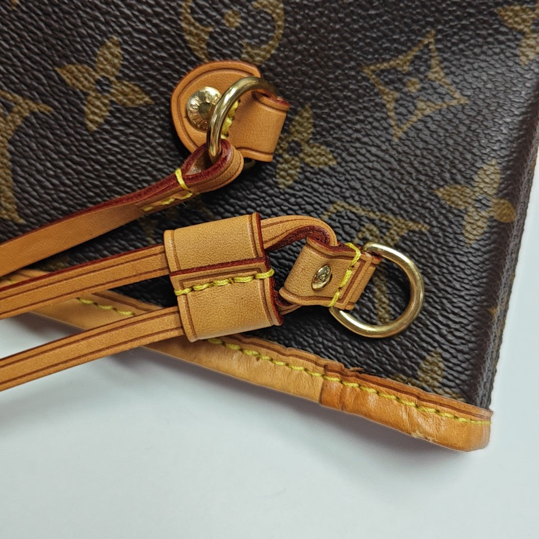 NEVERFULL MM Monogram Coated Canvas Brown