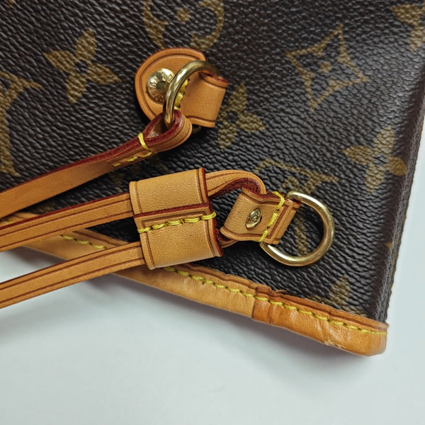NEVERFULL MM Monogram Coated Canvas Brown