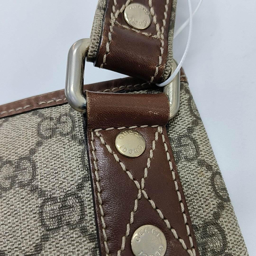 Monogram Coated Canvas Shoulder Bag Brown