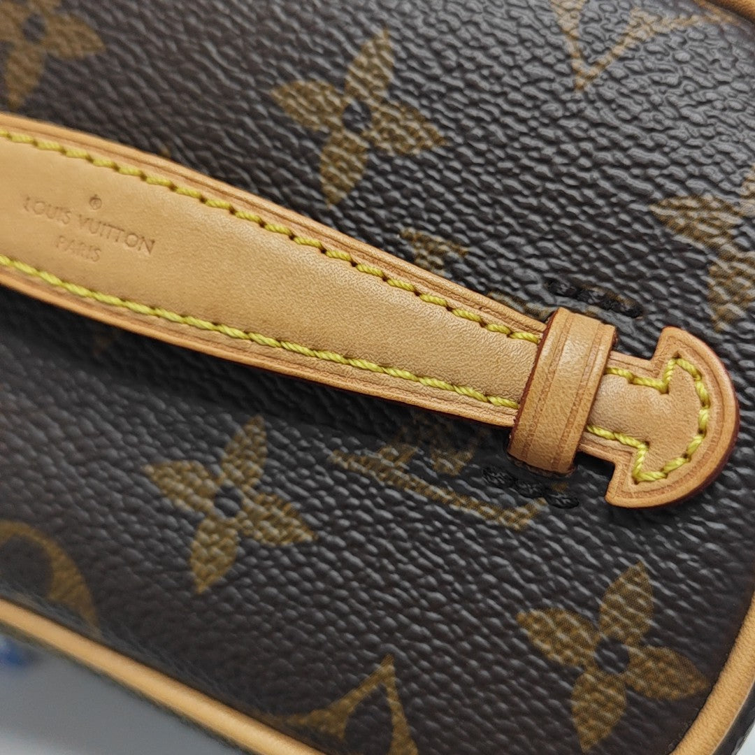NICE Super Mini Monogram Coated Canvas Brown