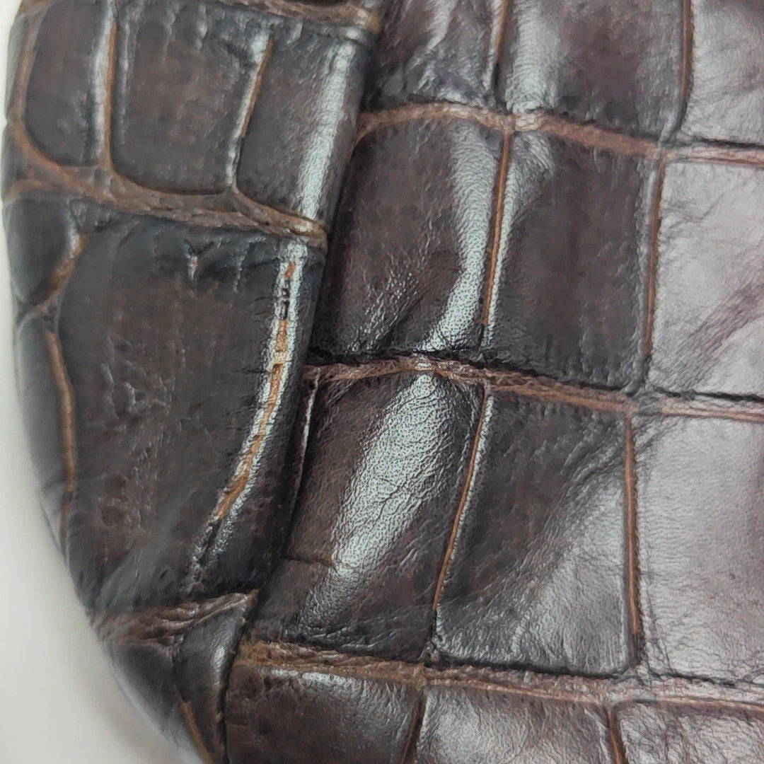 Calfskin Top Handle Bag Brown