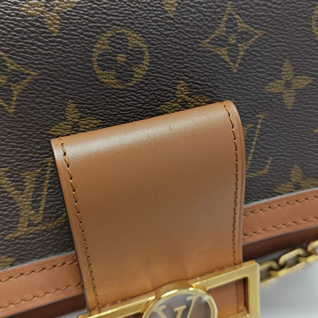 DAUPHINE MM Monogram Coated Canvas Brown