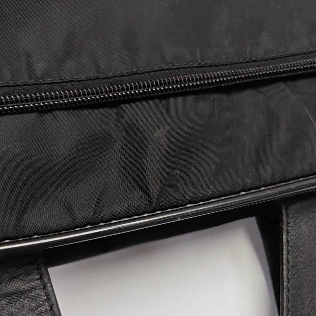 Nylon Top Handle Bag Black