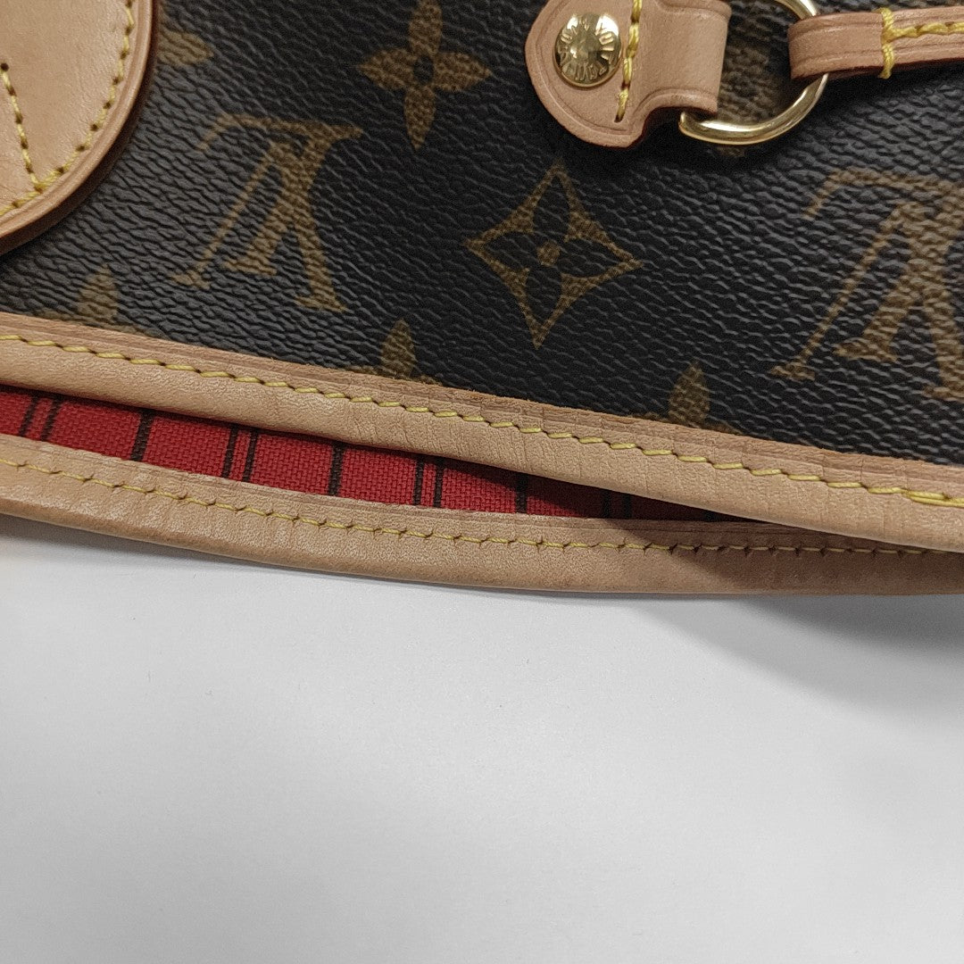 NEVERFULL MM Monogram Coated Canvas Brown