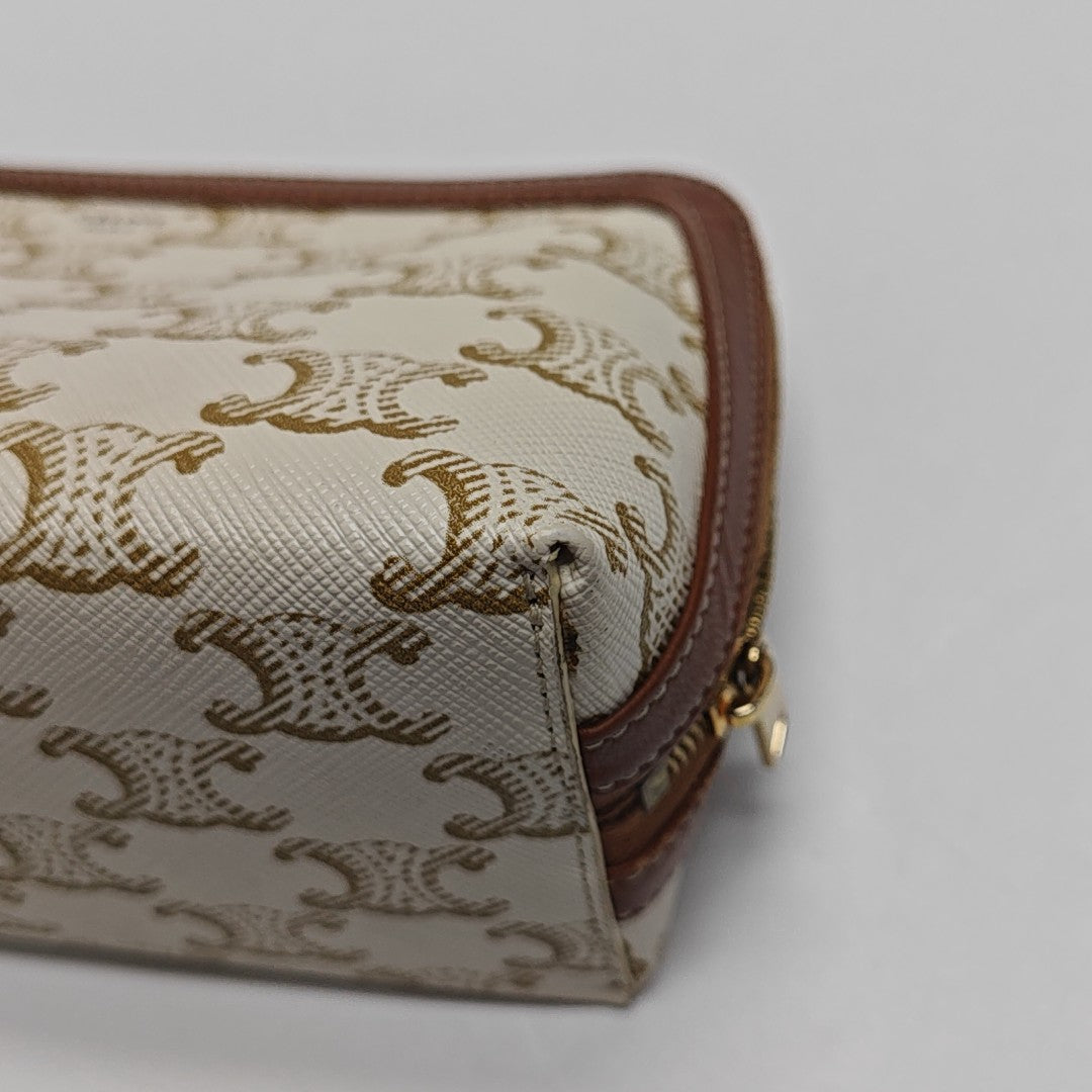 Coated Canvas Shoulder Bag White