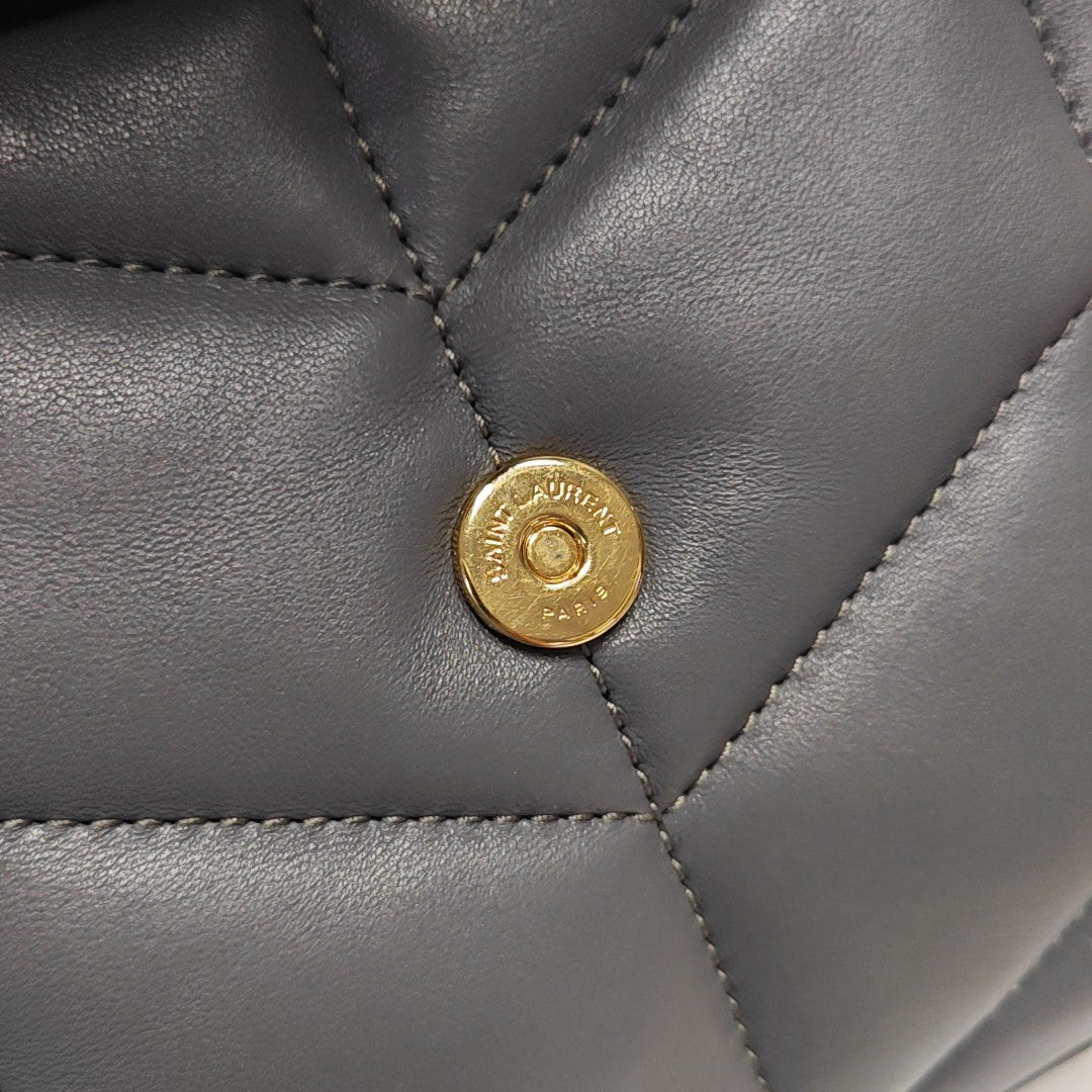 PUFFER Mini Chevron Lambskin Gray