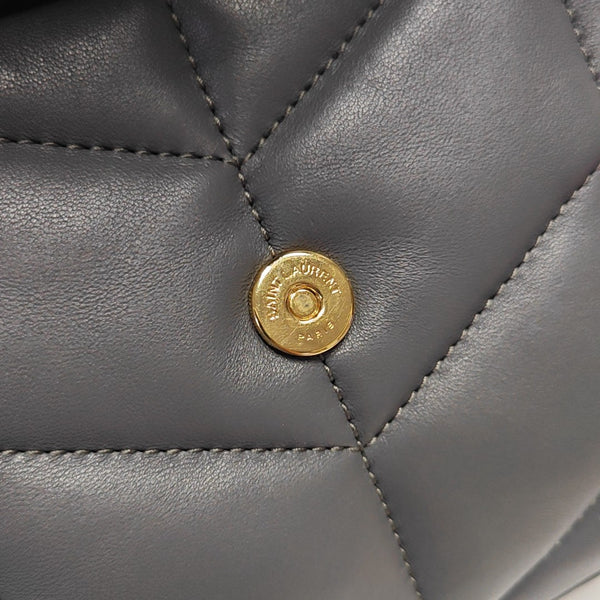 PUFFER Mini Chevron Lambskin Gray