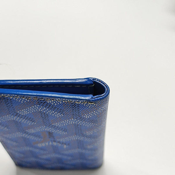 Saint-Marc Coated Canvas Blue Card Holder