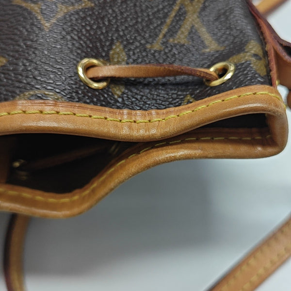 NÉONOÉ Nano Monogram Coated Canvas Brown