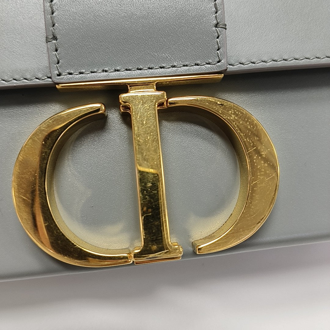 30 Montaigne Mini Oblique Calfskin Gray