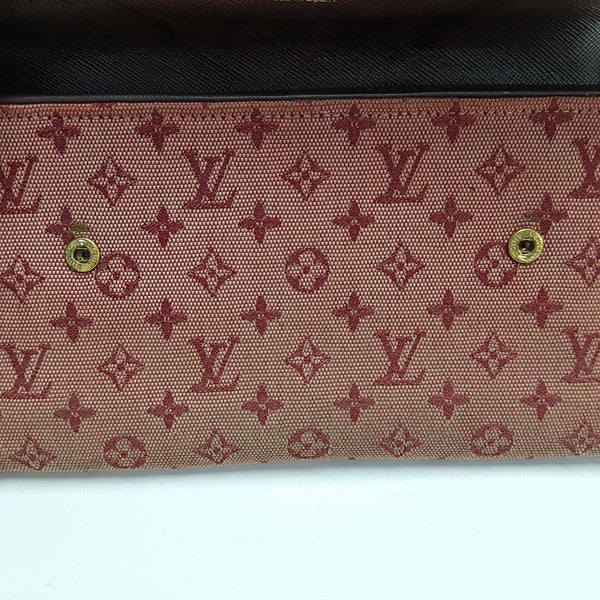 PORTE MONNAIE Monogram Canvas Red Wallet