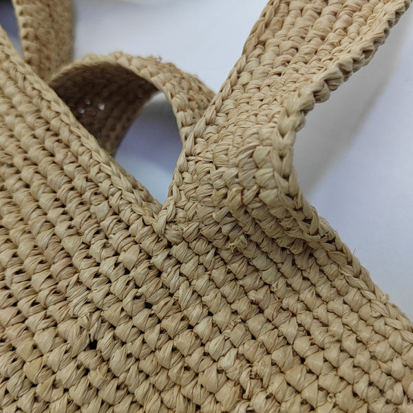 Special Material Bucket Bag Beige