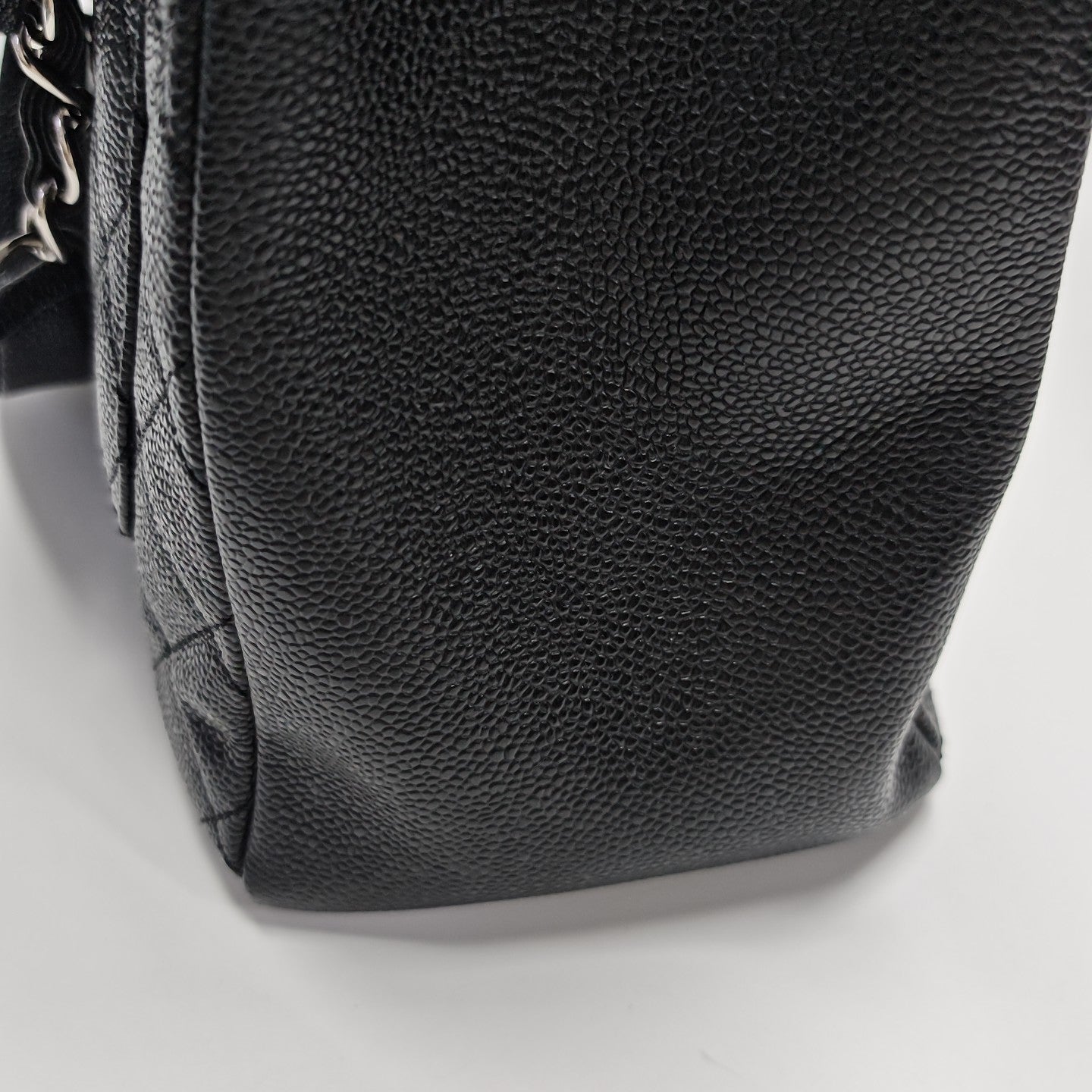CHANEL GST Large Quilted Grained Calfskin Black